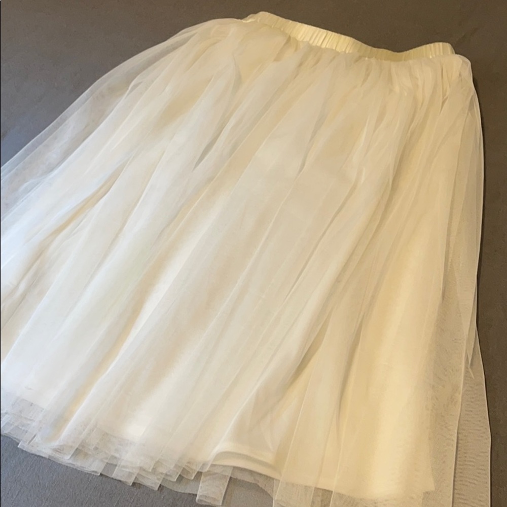 White Tulle midi skirt